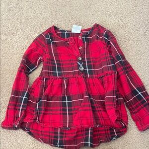 🔥3 for $10 - Jumping Beans Red and Black Plaid Blouse